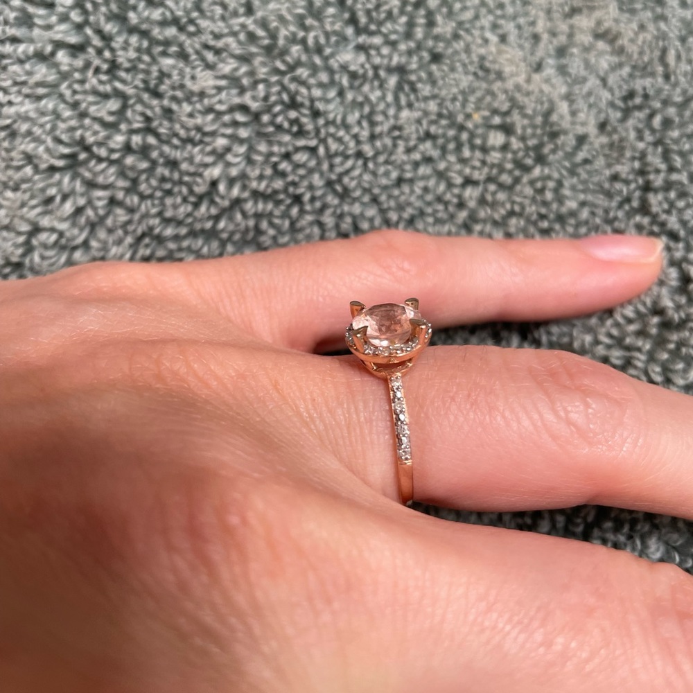 Rose gold morganite ring 5